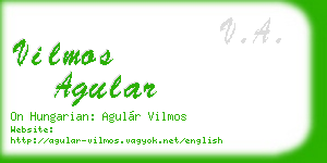 vilmos agular business card